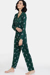 Zivame Snowman Knit Poly Pyjama Set - Mountain View — thumbnail 2